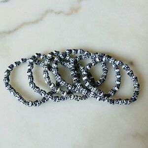 Set/6 Skull 💀 beaded bracelets